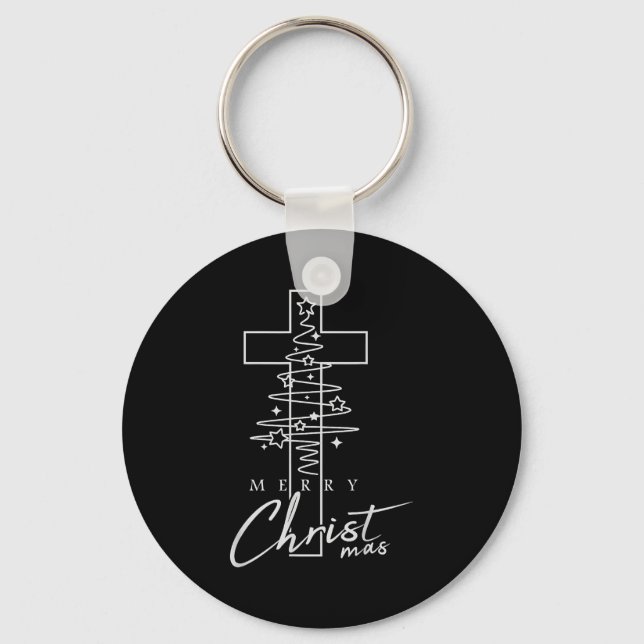 Porte-clés Merry Christ Mas Christian Christmas Jesus Christm (Recto)