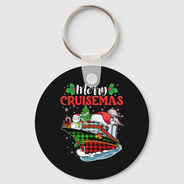 Porte-clés Merry Cruisemas Famille Croisière Noël 2023 Amusan (Recto)
