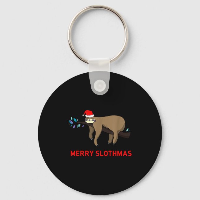 Porte-clés Merry Slothmas Funny Sloth Christmas  (Recto)