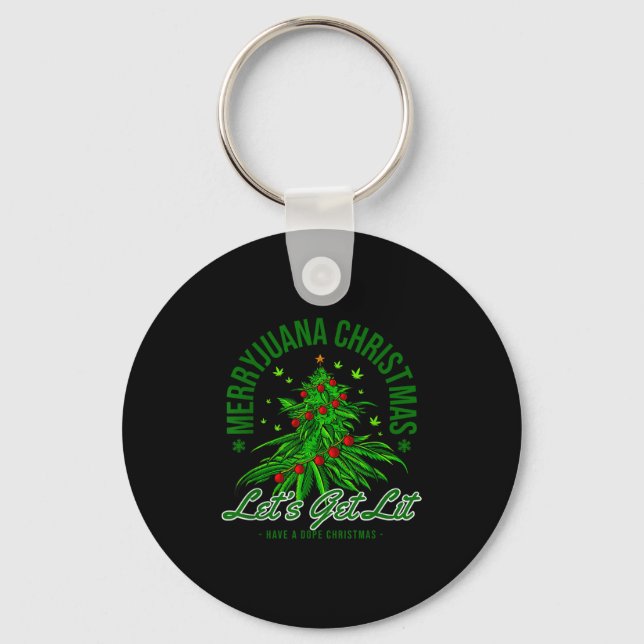 Porte-clés Merryjuana Christmas Christmas Weed T Roll  (Recto)