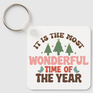 Porte-clés Merveilleux temps Retro Super vacances de Noël