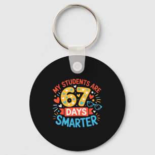 Porte-clés Mes élèves sont 67 jours plus intelligents Funny T