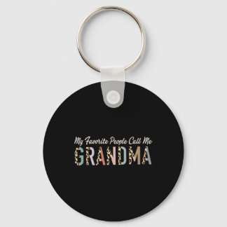 Porte-clés Mes Gens Favoris M'Appelent Cadeaux Grand-Mère Leo