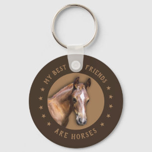 Porte-clés Mes meilleurs amis sont les chevaux
