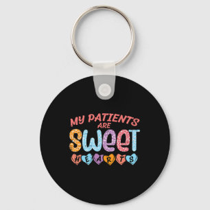 Porte-clés Mes patients Coeurs sucrés Saint Valentin Infirmiè