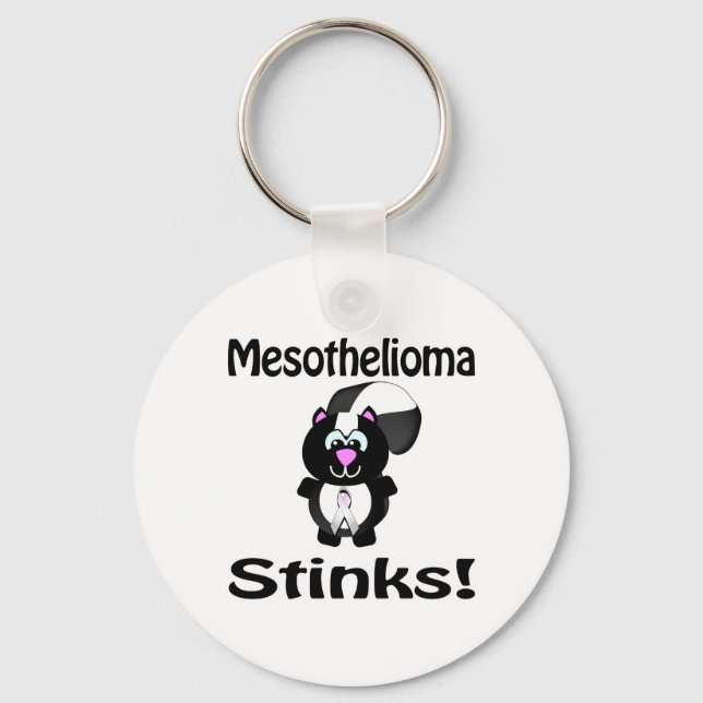 Porte-clés Mesothelioma pue la conception de la sensibilisati (Recto)