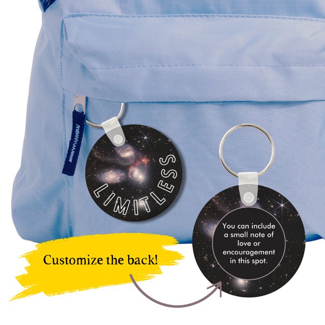 Porte-clés Message personnel inspiré sans limite (Créateur téléchargé)