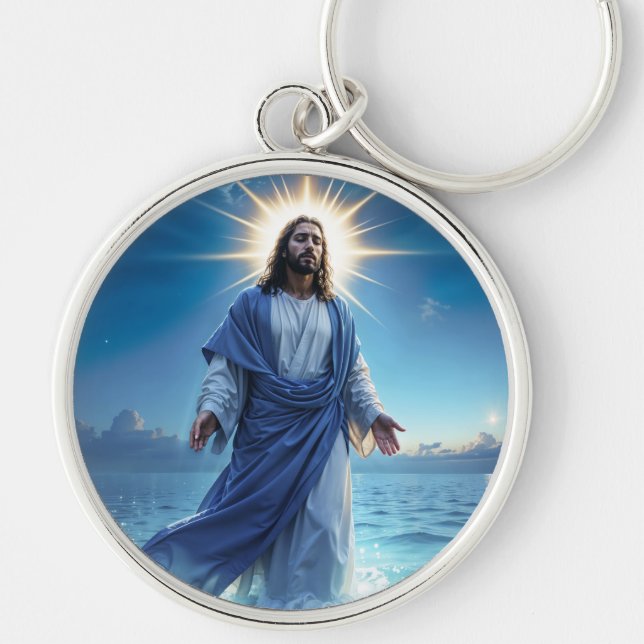 Porte-clés Messie Jésus Christ grâce et art de sérénité (Devant)