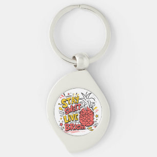 Porte-clés Métal Ananas Anneau à Clés Tropical M