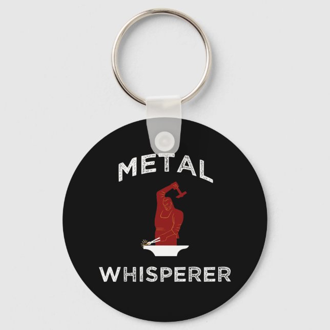 Porte-clés Métal Whisperer. Drôle Blacksmithing Metalworking (Recto)