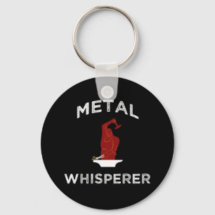 Porte-clés Métal Whisperer. Métal noir amusant