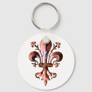 Porte-clés Metallic Antique New Orleans Fleur de lis