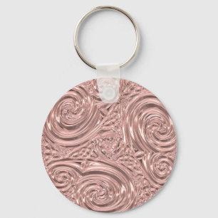 Porte-clés Metallic rose gold elegant victorian