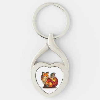 Porte-clés métallique charme Renard Chanceux