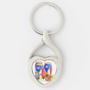 Porte-clés métallique culturel de Porto Rico