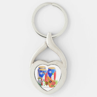Porte-clés métallique culturel de Porto Rico