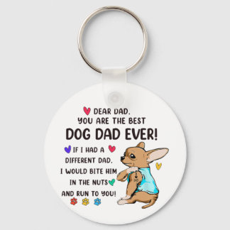 Porte-clés Mete Chihuahua Meilleur Chien Papa Jamais