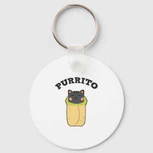 Porte-clés Mexicain drôle de burrito d'amoureux des chats de