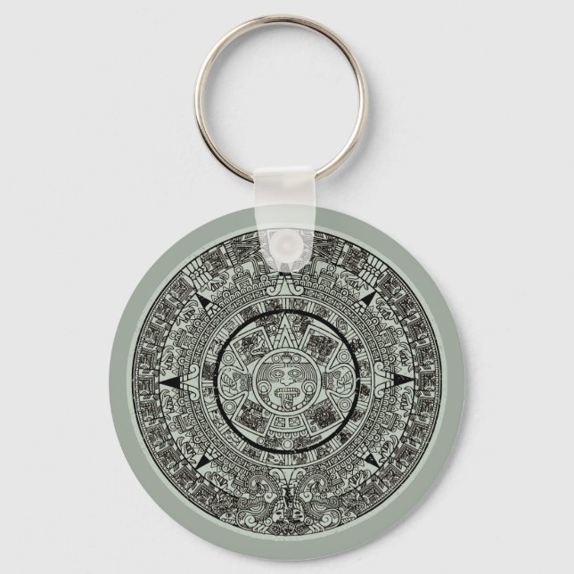 Porte-clés Mexicaine Aztec Sun Stone Maya Calendrier 1 (Recto)