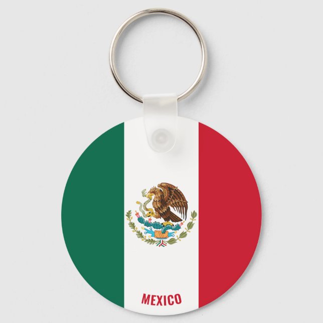 Porte-clés Mexique Drapeau charmant patriotique (Recto)