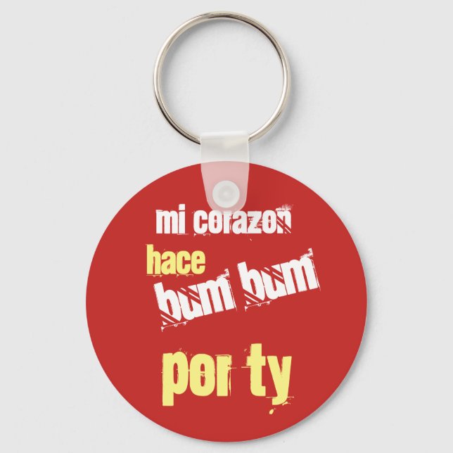 Porte-clés mi corazon hace bum (Recto)