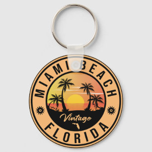 Porte-clés Miami Beach Floride Fl Souvenir Vintage