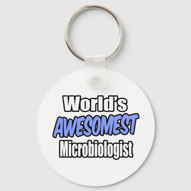 Porte-clés Microbiologiste le plus averti du monde (Recto)