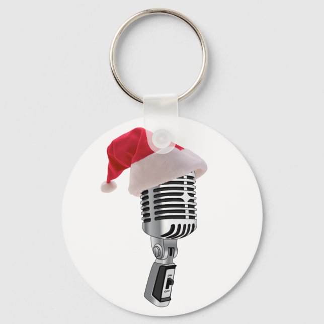 Porte-clés Microphone père Noël (Recto)