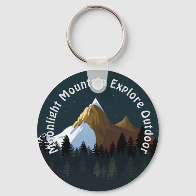 Porte-clés Midnight Mountain Explorer Outdoor Custom (Recto)