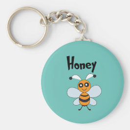 Porte-clés Miel Abeille Jaune Noir mignonne été