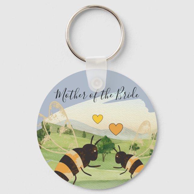 Porte-clés Miel abeilles apiculteurs Mariage (Recto)