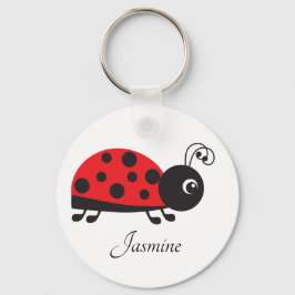 Porte-clés mignon amoureux de coccinelle ajouter nom