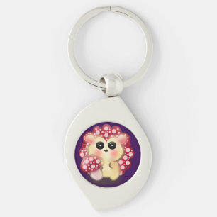 Porte-clés Mignon Champignon Rouge Kawaii Hérisson Toadstool 