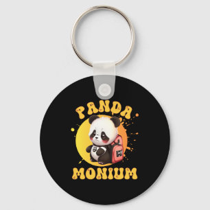 Porte-clés Mignon Chibi Kawaii Panda Nom Année Scolaire Au Do