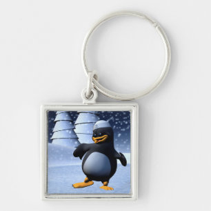 Porte-clés Mignon pingouin marin d'hiver Art de vacances enne