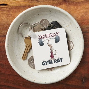 Porte-clés Mignon Surikat Rat De Gym Drôle De Haltérophile De