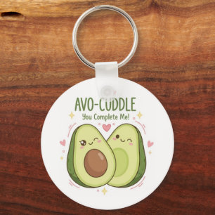 Porte-clés Mignon Vous Me Complétez Couple Avocat Kawaii