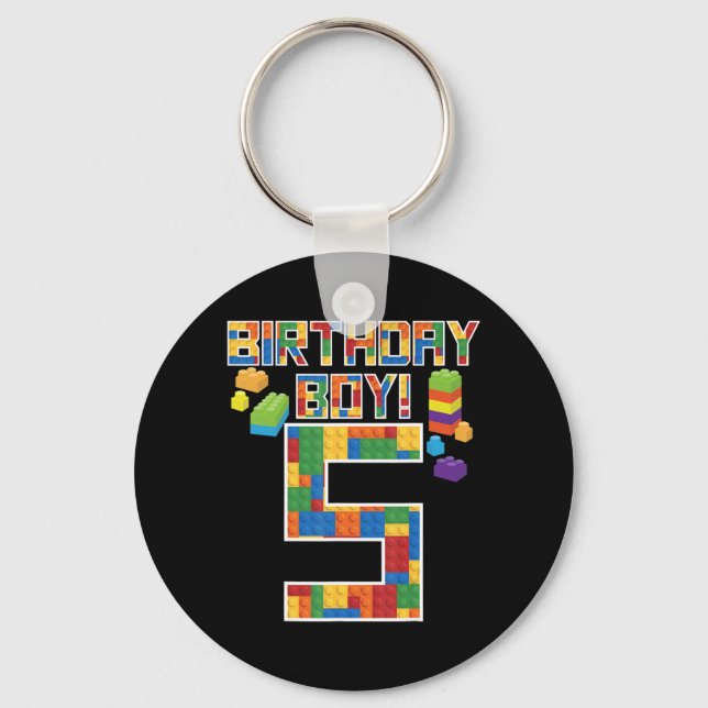 Porte-clés Mignonne 5e cadeau d'anniversaire Bâtiment de 5 an (Recto)