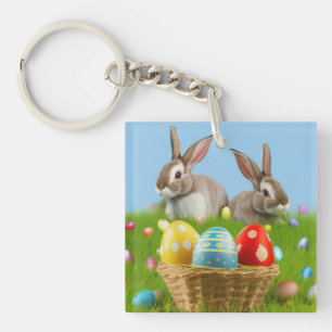 Porte-clés Mignonne Bunnyfor Pâques pour une humeur positive
