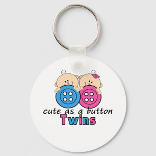 Porte-clés Mignonne Comme Un Bouton Twin Girl & Boy