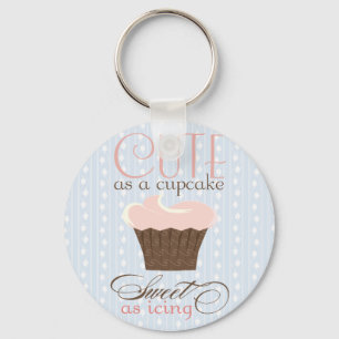 Porte-clés Mignonne comme un cupcake ! Rose et Brown