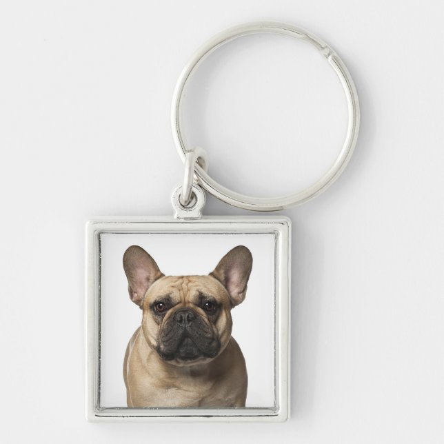Porte-clés Mignonne Français Bulldog Maman Frenchie Papa Chie (Devant)