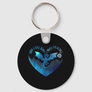 Porte-clés Mignonne Juste Une Fille Qui Aime Les Dragons Mign