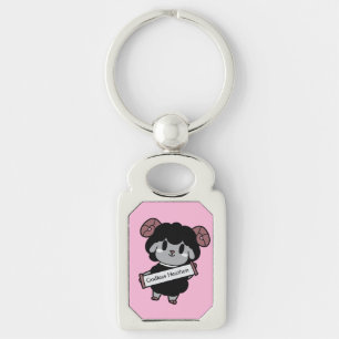Porte-clés Mignonne Mouton Noir sans levain