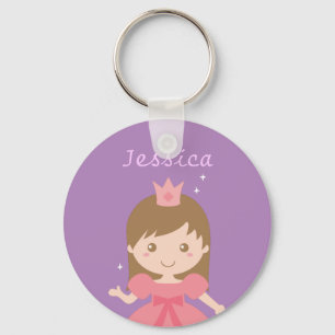 Porte-clés Mignonne Princesse, rose pour les petites filles