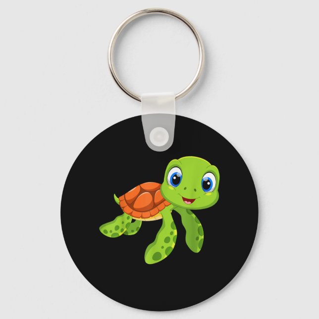 Porte-clés Mignonne Sea Baby Turtle Cadeau (Recto)
