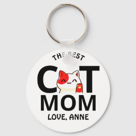Porte-clés mignonne simple Valentine's day chat maman personn