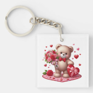 Porte-clés Mignonne Valentine's Day Teddy Bear