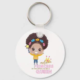 Porte-clés Mignonnes Filles Melanin Princesse Entraînement Po