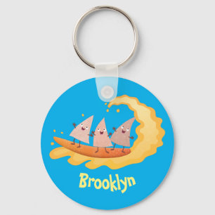 Porte-clés Mignons nachos chips de maïs surf